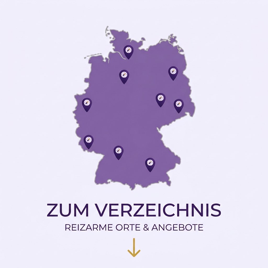Verzeichnis für reizarme Orte und Angebote – Zur Übersichtskarte